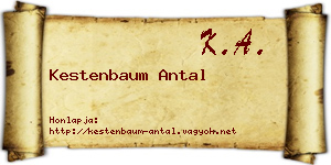 Kestenbaum Antal névjegykártya